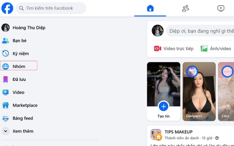 Cách livestream trên nhóm Facebook bằng máy tính 